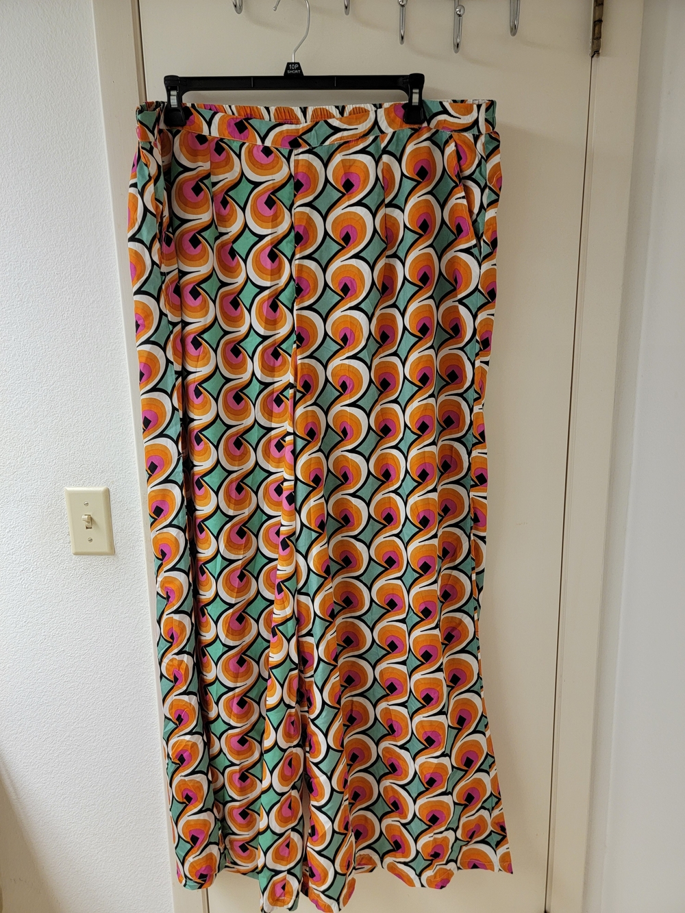 Boohoo Retro Mod Print Palazzo Wide Leg Pants With Pockets BNWT!